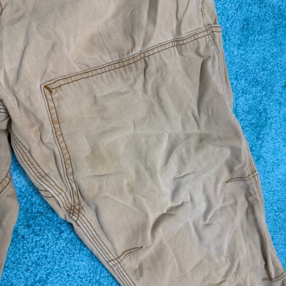 Carhartt Double Knee Carpenter Pants 40x30 Relaxed Fit Tan Workwear Distressed - Picture 9 of 16